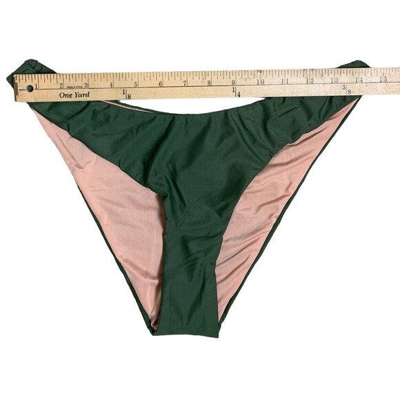 New! J.Crew Bikini Bottom Women’s Med Curved Waist Cheeky Safari Green BC125 - Picture 2 of 7